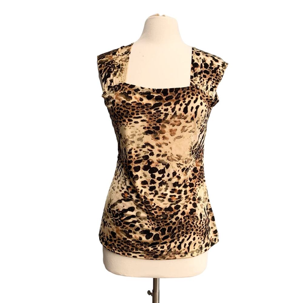 Cheetah Print Sleeveless Top